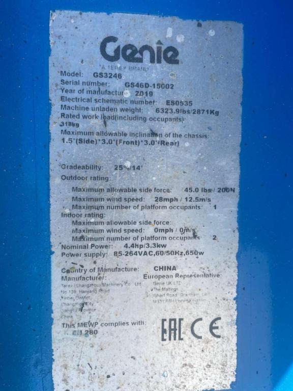 Genie GS-3246 - Saxlift: bild 4 Genie GS-3246 - Saxlift: bild 4