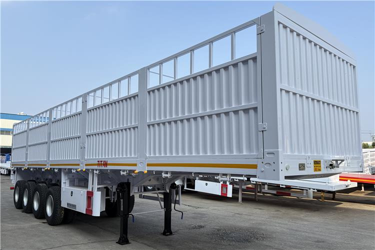 TITAN 4 Axle 80 Ton Fence Cargo Truck Trailer for Sale in Nigeria - Djurtransport semitrailer: bild 2 TITAN 4 Axle 80 Ton Fence Cargo Truck Trailer for Sale in Nigeria - Djurtransport semitrailer: bild 2