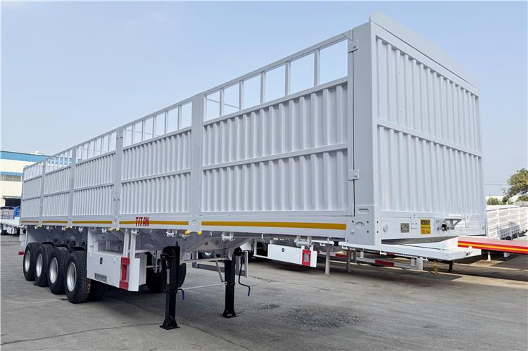 TITAN 4 Axle 80 Ton Fence Cargo Truck Trailer for Sale in Nigeria - Djurtransport semitrailer: bild 1 TITAN 4 Axle 80 Ton Fence Cargo Truck Trailer for Sale in Nigeria - Djurtransport semitrailer: bild 1