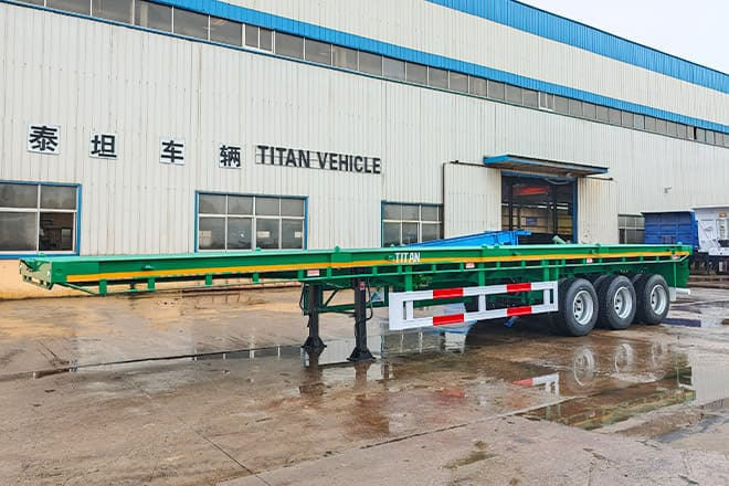 TITAN 40 Foot Tri Axle Flat Deck Trailer for Sale in Senegal - Flaktrailer: bild 1 TITAN 40 Foot Tri Axle Flat Deck Trailer for Sale in Senegal - Flaktrailer: bild 1