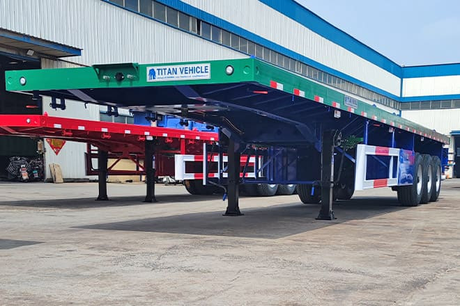 TITAN Flatbed Trailers for Semi Trucks Sizes for Sale in Guinea - Flaktrailer: bild 2 TITAN Flatbed Trailers for Semi Trucks Sizes for Sale in Guinea - Flaktrailer: bild 2