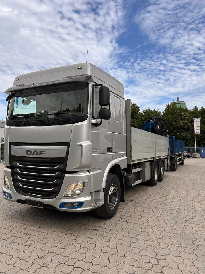 DAF DAF XF 460 FAN + MKG + 10mtr 2to + Lenkachse + EURO 6 - Flakbil, Kranbil: bild 1 DAF DAF XF 460 FAN + MKG + 10mtr 2to + Lenkachse + EURO 6 - Flakbil, Kranbil: bild 1