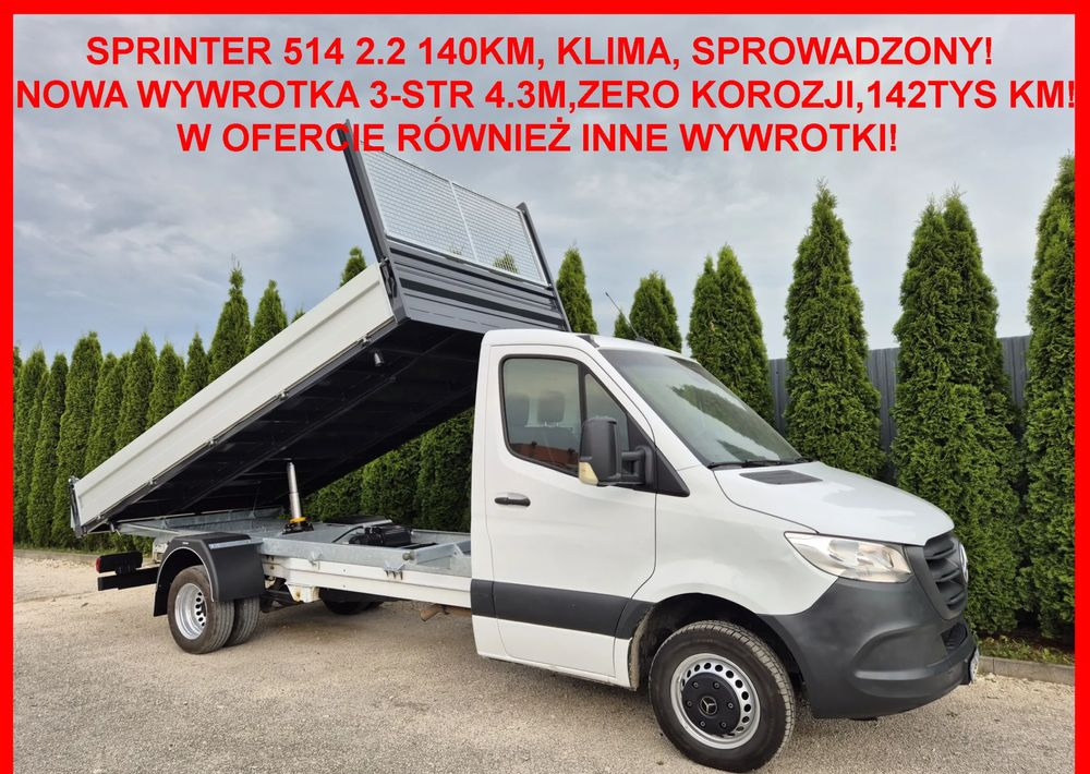 Mercedes-Benz Sprinter 514CDI 140KM - Transportbil med tippflak: bild 1 Mercedes-Benz Sprinter 514CDI 140KM - Transportbil med tippflak: bild 1