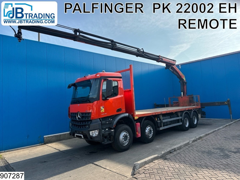 Mercedes-Benz Arocs 3240 8X4, EURO 6, Steel suspension, Palfinger - Flakbil, Kranbil: bild 1 Mercedes-Benz Arocs 3240 8X4, EURO 6, Steel suspension, Palfinger - Flakbil, Kranbil: bild 1