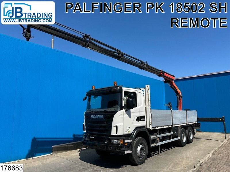 Scania G 440 6X4, EURO 6, Retarder, Palfinger - Flakbil, Kranbil: bild 1 Scania G 440 6X4, EURO 6, Retarder, Palfinger - Flakbil, Kranbil: bild 1