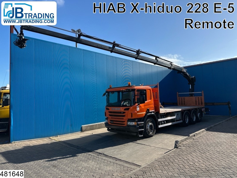 Scania P 410 8x4, EURO 6, HIAB, Remote - Flakbil, Kranbil: bild 1 Scania P 410 8x4, EURO 6, HIAB, Remote - Flakbil, Kranbil: bild 1