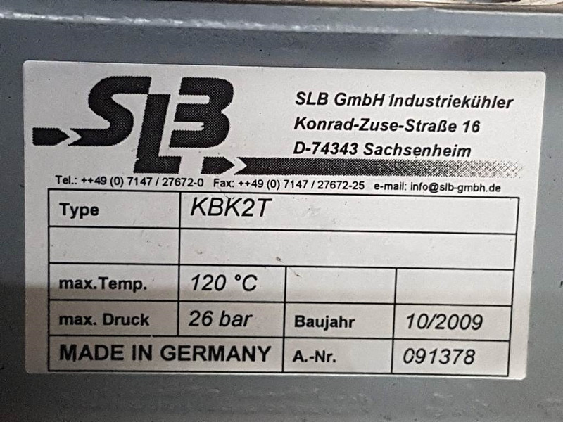 Zettelmeyer ZL-SLB KBK2T-091378-Cooler/Kühler/Koeler - Motor för Byggmaskiner: bild 4 Zettelmeyer ZL-SLB KBK2T-091378-Cooler/Kühler/Koeler - Motor för Byggmaskiner: bild 4