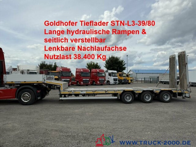 Goldhofer STN-L3-39/80 3Achsen hydraulische Rampen ABS/EBS - Låg lastare semitrailer: bild 1 Goldhofer STN-L3-39/80 3Achsen hydraulische Rampen ABS/EBS - Låg lastare semitrailer: bild 1