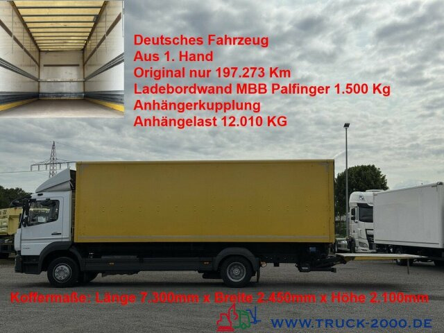 Mercedes-Benz Atego 1224 Koffer MBB Palfinger LBW 1.500KG AHK - Lastbil med skåp: bild 1 Mercedes-Benz Atego 1224 Koffer MBB Palfinger LBW 1.500KG AHK - Lastbil med skåp: bild 1