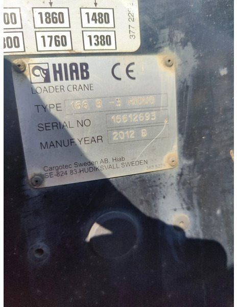 Hiab Year 2012 Remote 166 B-3 Hiduo - Bom: bild 5 Hiab Year 2012 Remote 166 B-3 Hiduo - Bom: bild 5