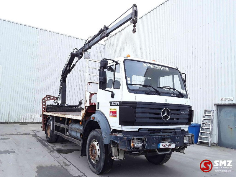 Mercedes-Benz SK 1831 hiab 090 lames - Flakbil, Kranbil: bild 1 Mercedes-Benz SK 1831 hiab 090 lames - Flakbil, Kranbil: bild 1