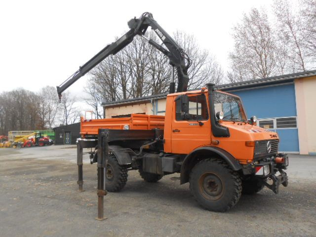 Mercedes-Benz U1450 427/11 mit Kran - Tippbil lastbil, Kranbil: bild 1 Mercedes-Benz U1450 427/11 mit Kran - Tippbil lastbil, Kranbil: bild 1