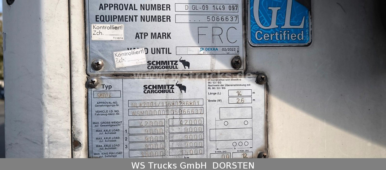 Schmitz Cargobull SKO 24 Kühlauflieger | Rohrbahn Vector 1850Mt - Kyl/ Frys semitrailer: bild 3 Schmitz Cargobull SKO 24 Kühlauflieger | Rohrbahn Vector 1850Mt - Kyl/ Frys semitrailer: bild 3