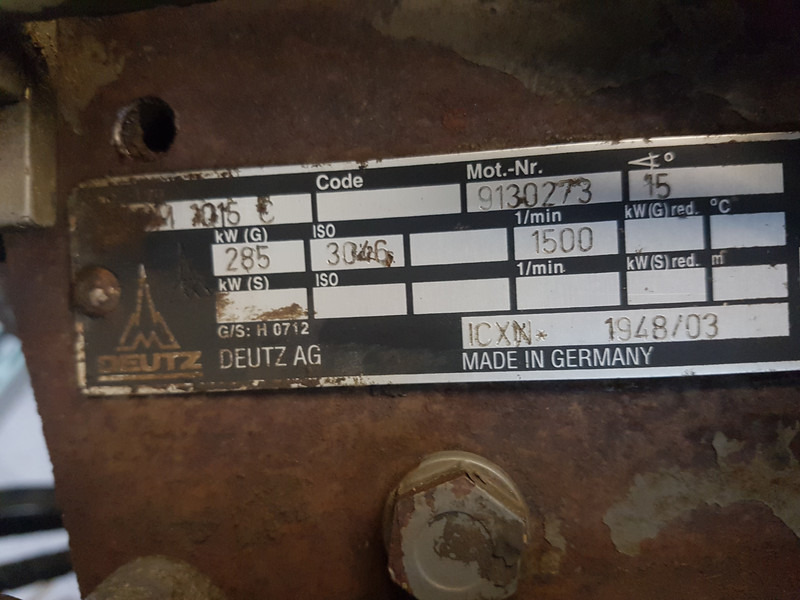 Deutz BF6M1015C USED - Byggmaskiner: bild 5 Deutz BF6M1015C USED - Byggmaskiner: bild 5