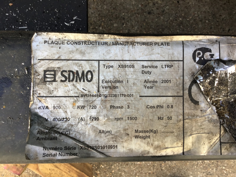 MTU 16V2000 GENERATOR 900KVA USED - Elgenerator: bild 5 MTU 16V2000 GENERATOR 900KVA USED - Elgenerator: bild 5