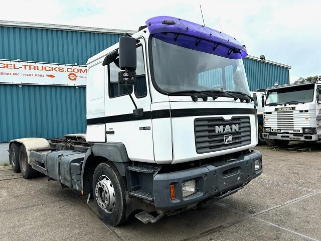 MAN 26.414 FNL-T (6-CILINDERHEADS) 6x4 CHASSIS (EURO 2 / ZF16 MANUAL GEARBOX / REDUCTION AXLES) - Chassi lastbil: bild 2 MAN 26.414 FNL-T (6-CILINDERHEADS) 6x4 CHASSIS (EURO 2 / ZF16 MANUAL GEARBOX / REDUCTION AXLES) - Chassi lastbil: bild 2