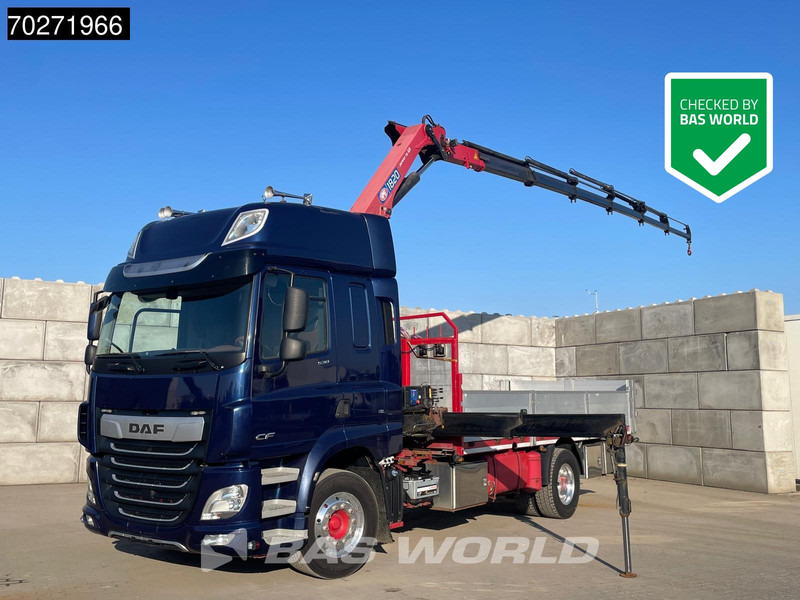 DAF CF 530 4X2 HMF 1820-RC Kran Crane Retarder Space cab Euro 6 - Flakbil, Kranbil: bild 1 DAF CF 530 4X2 HMF 1820-RC Kran Crane Retarder Space cab Euro 6 - Flakbil, Kranbil: bild 1