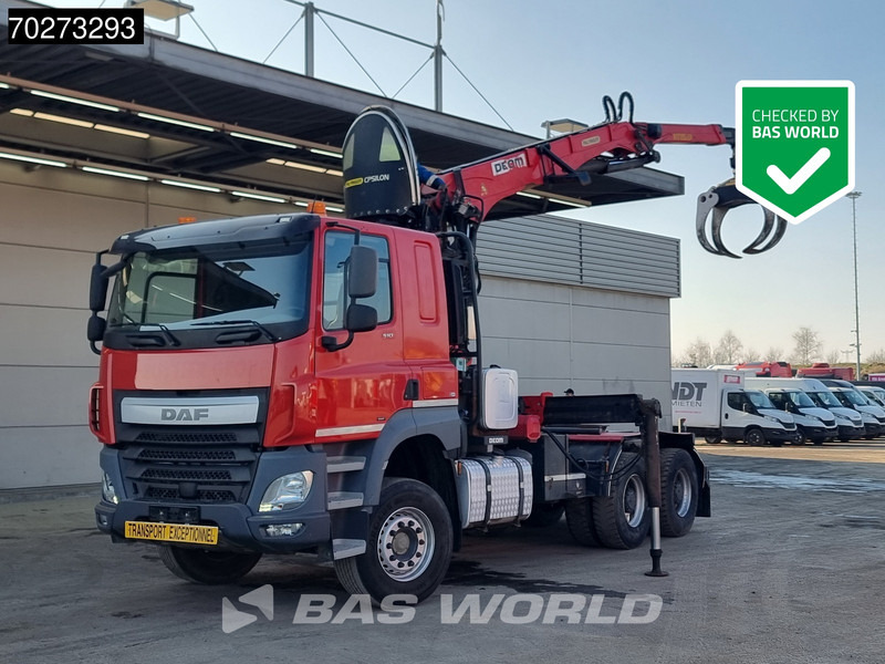DAF CF 510 6X4 Retarder Big-Axle Holz Kran Palfinger Epsilon S260L82 - Dragbil: bild 1 DAF CF 510 6X4 Retarder Big-Axle Holz Kran Palfinger Epsilon S260L82 - Dragbil: bild 1