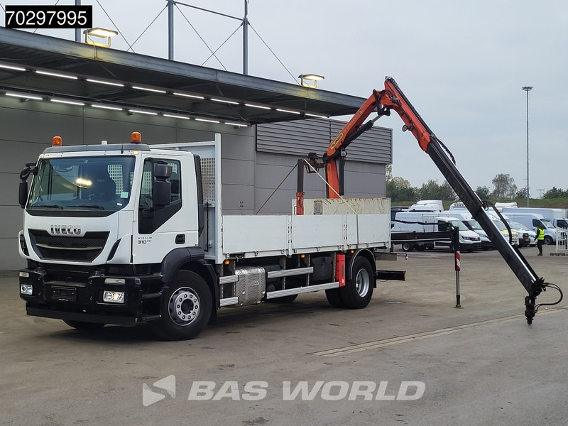 Flakbil, Kranbil Iveco Stralis 310 Stralis 4X2 Palfinger PK12002 Crane Kran rotator Steelsuspension Automatic Euro 6: bild 5