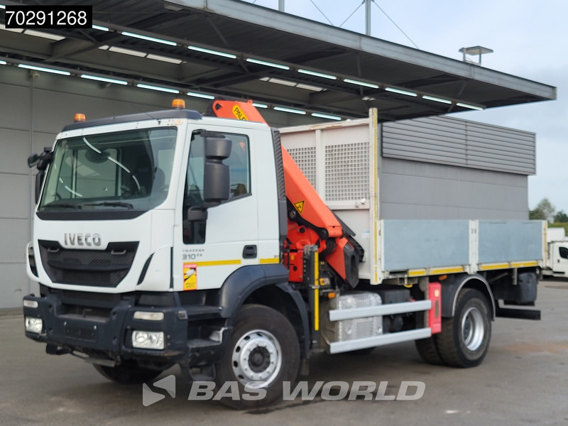 Flakbil, Kranbil Iveco Trakker 310 4X2 Palfinger PK14002 EH Crane Kran Rotator Steelsuspension Big-Axle Manual Euro 6: bild 10