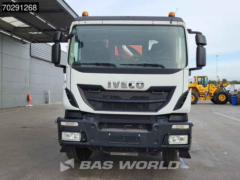 Flakbil, Kranbil Iveco Trakker 310 4X2 Palfinger PK14002 EH Crane Kran Rotator Steelsuspension Big-Axle Manual Euro 6: bild 14
