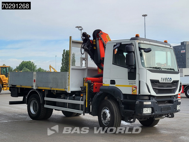 Flakbil, Kranbil Iveco Trakker 310 4X2 Palfinger PK14002 EH Crane Kran Rotator Steelsuspension Big-Axle Manual Euro 6: bild 15