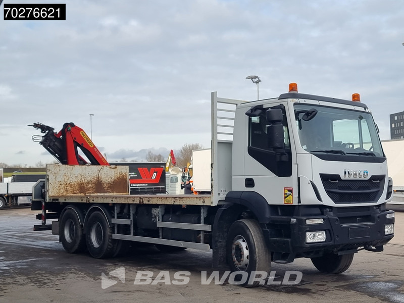 Flakbil, Kranbil Iveco Trakker 360 6X4 Palfinger PK17.001 SLD Remote Steelsuspension Big-Axle: bild 18