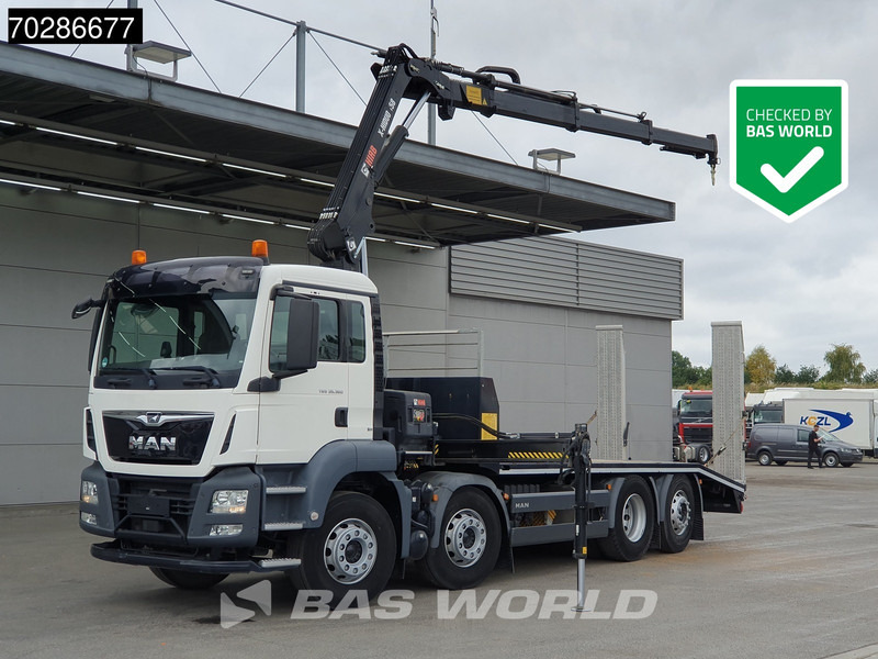 MAN TGS 35.360 8X2 HIAB X-Hiduo 158 BS-3 Crane Lift+lenkasche Machine transporter Euro 6 - Biltransportbil lastbil, Kranbil: bild 1 MAN TGS 35.360 8X2 HIAB X-Hiduo 158 BS-3 Crane Lift+lenkasche Machine transporter Euro 6 - Biltransportbil lastbil, Kranbil: bild 1