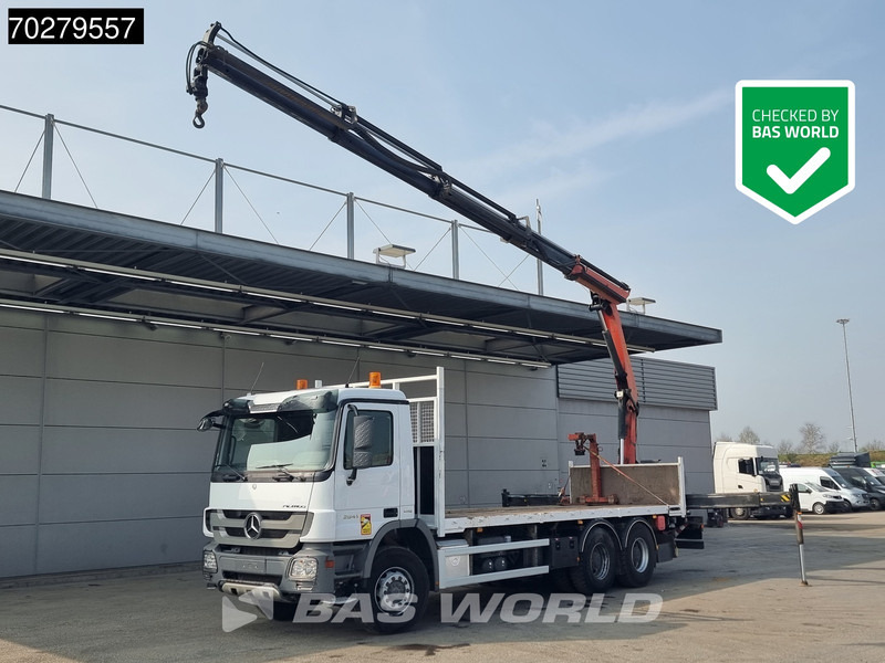 Mercedes-Benz Actros 2641 6X4 Palfinger PK18002-EH Remote Full Steel Euro 5 - Flakbil, Kranbil: bild 1 Mercedes-Benz Actros 2641 6X4 Palfinger PK18002-EH Remote Full Steel Euro 5 - Flakbil, Kranbil: bild 1