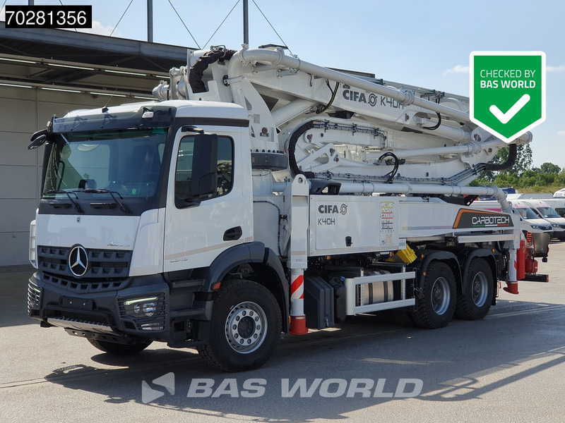 Mercedes-Benz Arocs 3343 6X4 CIFA K40H Carbotech Pump 5 arm Big-Axle Navi Euro 6 - Betongpump: bild 1 Mercedes-Benz Arocs 3343 6X4 CIFA K40H Carbotech Pump 5 arm Big-Axle Navi Euro 6 - Betongpump: bild 1