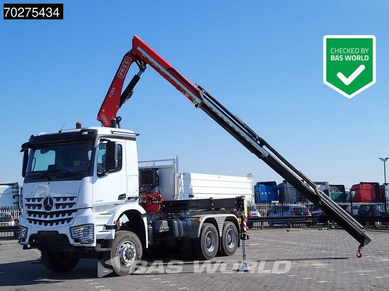 Mercedes-Benz Arocs 3348 6X6 Fassi F255A.2.24 xe-dynamic Kran Dreiseitenkipper Navi Euro 6 - Tippbil lastbil, Kranbil: bild 1 Mercedes-Benz Arocs 3348 6X6 Fassi F255A.2.24 xe-dynamic Kran Dreiseitenkipper Navi Euro 6 - Tippbil lastbil, Kranbil: bild 1