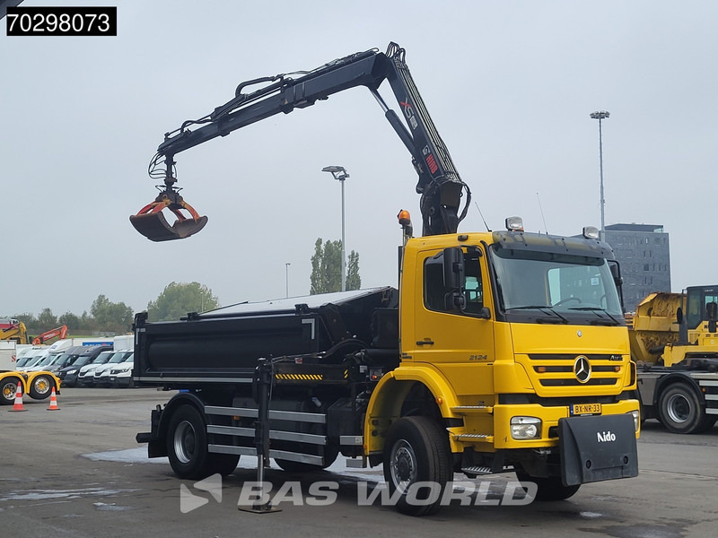 Mercedes-Benz Axor 2124 Axor 4X4 8m3 Tipper HIAB 122 B-2 HIDUO Crane Steel suspension Automatic Big-Axle Euro 5 - Tippbil lastbil, Kranbil: bild 3 Mercedes-Benz Axor 2124 Axor 4X4 8m3 Tipper HIAB 122 B-2 HIDUO Crane Steel suspension Automatic Big-Axle Euro 5 - Tippbil lastbil, Kranbil: bild 3