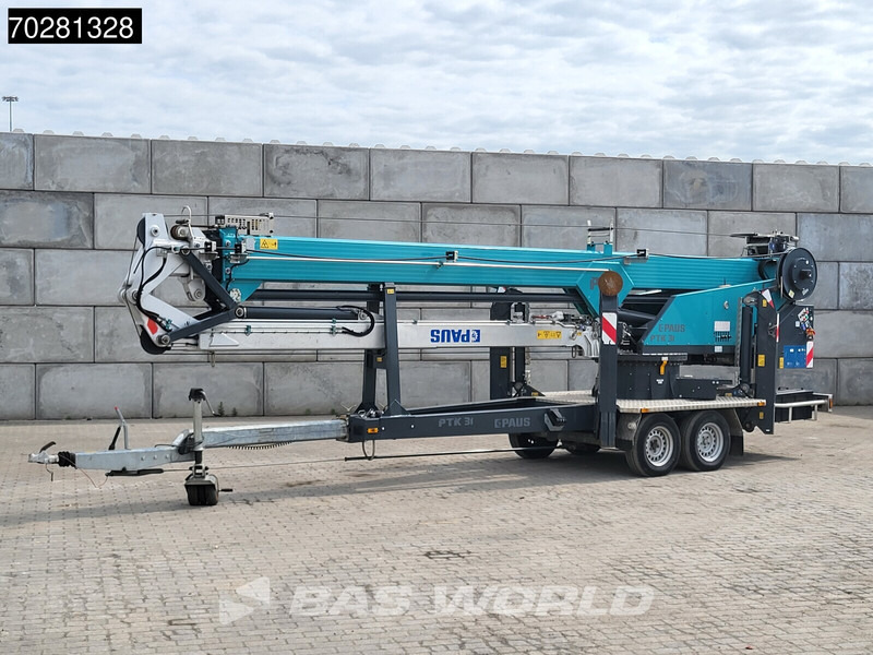 Paus PTK31 2 axles 661 Betriebsstun. 31meter Aanhangerkraan op 3500kg - Flaksläp: bild 1 Paus PTK31 2 axles 661 Betriebsstun. 31meter Aanhangerkraan op 3500kg - Flaksläp: bild 1