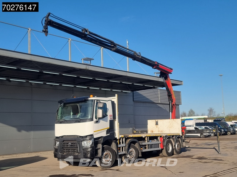 Renault C 380 8X2 Palfinger PK24001K Remote Lenkachse Euro 6 - Flakbil, Kranbil: bild 1 Renault C 380 8X2 Palfinger PK24001K Remote Lenkachse Euro 6 - Flakbil, Kranbil: bild 1