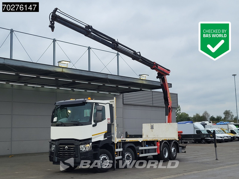 Renault C 380 8X2 Palfinger PK24001K Remote Lenkachse Euro 6 - Flakbil, Kranbil: bild 1 Renault C 380 8X2 Palfinger PK24001K Remote Lenkachse Euro 6 - Flakbil, Kranbil: bild 1