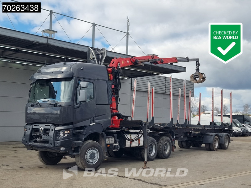 Renault K 520 6X6 Holz Kran Palfinger Q180Z96 6x6 Big-Axle Steelsuspension - Timmerbil, Kranbil: bild 1 Renault K 520 6X6 Holz Kran Palfinger Q180Z96 6x6 Big-Axle Steelsuspension - Timmerbil, Kranbil: bild 1