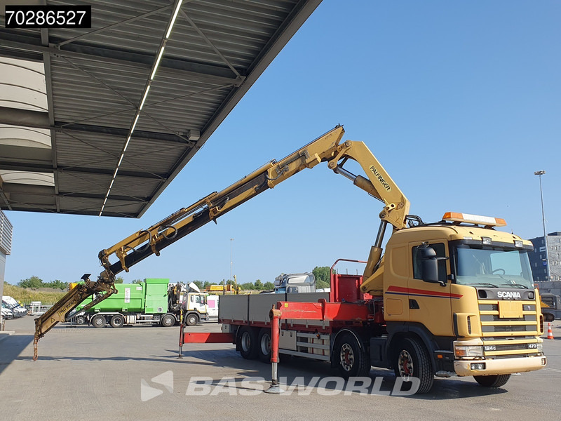 Scania 124G 470 8X4 Palfinger PK45000 C4 Crane Kran Fly-Jib Manual Steering Axle Euro 3 - Flakbil, Kranbil: bild 3 Scania 124G 470 8X4 Palfinger PK45000 C4 Crane Kran Fly-Jib Manual Steering Axle Euro 3 - Flakbil, Kranbil: bild 3