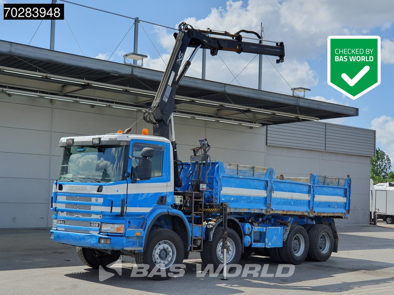 Scania G420 8X4 15m3 tipper Hiab 144 Crane Steelsuspension Manual Big-Axle Euro 3 - Tippbil lastbil, Kranbil: bild 1 Scania G420 8X4 15m3 tipper Hiab 144 Crane Steelsuspension Manual Big-Axle Euro 3 - Tippbil lastbil, Kranbil: bild 1