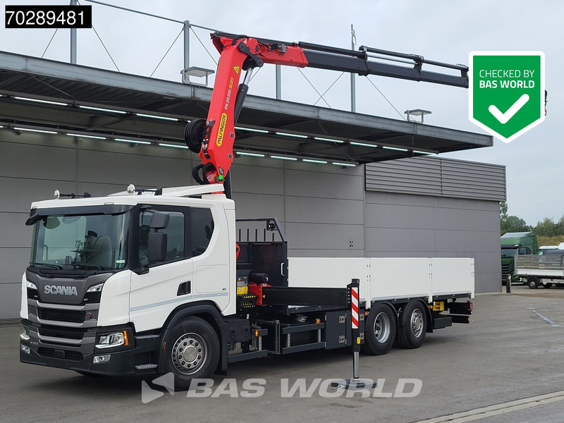 Scania P410 6X2 - Flakbil, Kranbil: bild 1 Scania P410 6X2 - Flakbil, Kranbil: bild 1