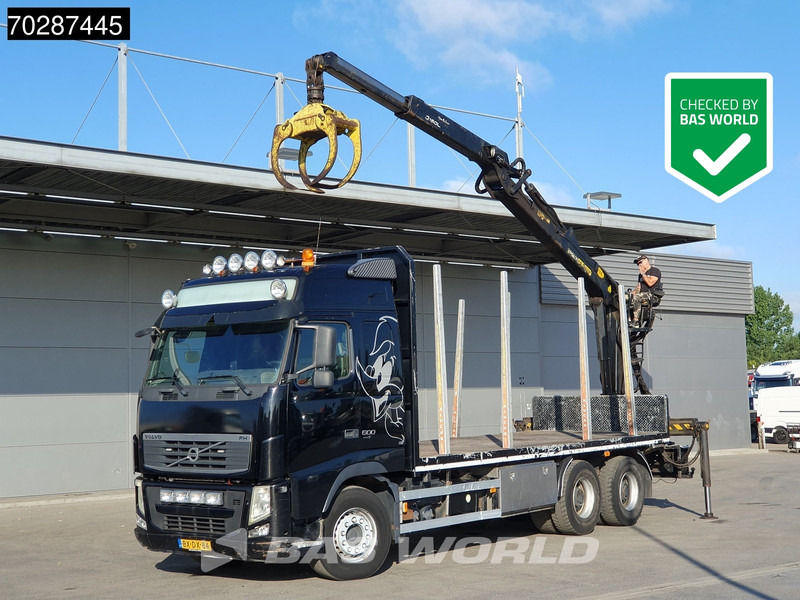 Volvo FH 500 FH 6X4 NL-Truck Palfinger Epsilon Q150L80 wood crane Big-Axle VEB+ Navi Euro 5 - Flakbil, Kranbil: bild 1 Volvo FH 500 FH 6X4 NL-Truck Palfinger Epsilon Q150L80 wood crane Big-Axle VEB+ Navi Euro 5 - Flakbil, Kranbil: bild 1