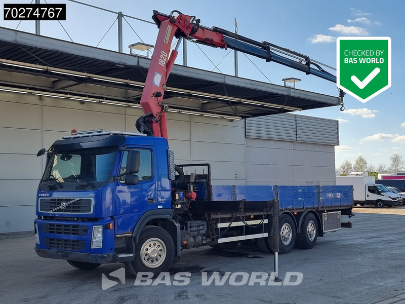 Volvo FM 330 6X2 HMF 1820 K3 Kran Crane Lift+Steering Axle Xenon Euro 5 - Flakbil, Kranbil: bild 1 Volvo FM 330 6X2 HMF 1820 K3 Kran Crane Lift+Steering Axle Xenon Euro 5 - Flakbil, Kranbil: bild 1