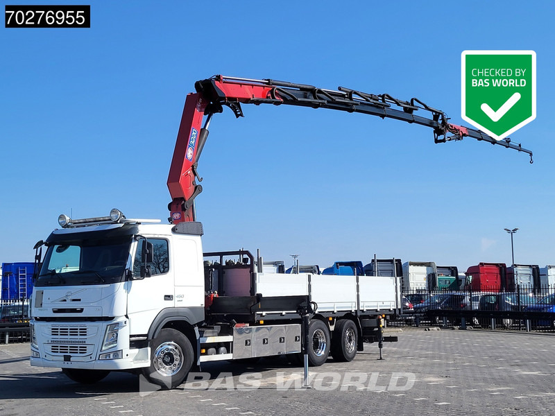 Volvo FM 450 6X2 HMF 3220 Crane Kran Lift-Lenkachse VEB+ Euro 6 - Flakbil, Kranbil: bild 1 Volvo FM 450 6X2 HMF 3220 Crane Kran Lift-Lenkachse VEB+ Euro 6 - Flakbil, Kranbil: bild 1