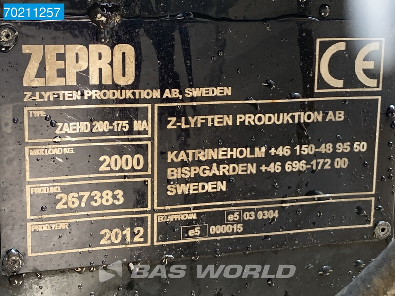Bakgavellyft ZEPRO ZAEHD 200-175 MA Laadcapaciteit 2.000kg: bild 7