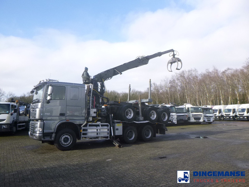 DAF XF 105.510 6x4 + Loglift F281S83 crane / timber truck + dolly - Kranbil: bild 3 DAF XF 105.510 6x4 + Loglift F281S83 crane / timber truck + dolly - Kranbil: bild 3