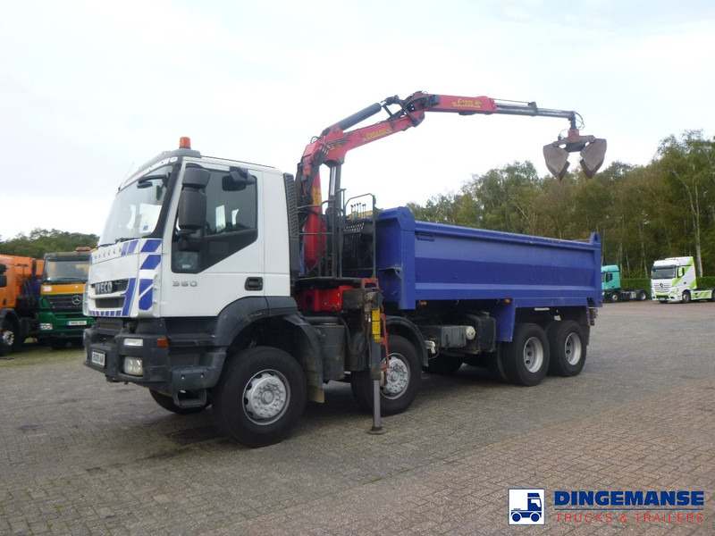 Iveco AD340T36 8x4 RHD tipper + Palfinger E120 plus + grapple - Kranbil: bild 1 Iveco AD340T36 8x4 RHD tipper + Palfinger E120 plus + grapple - Kranbil: bild 1
