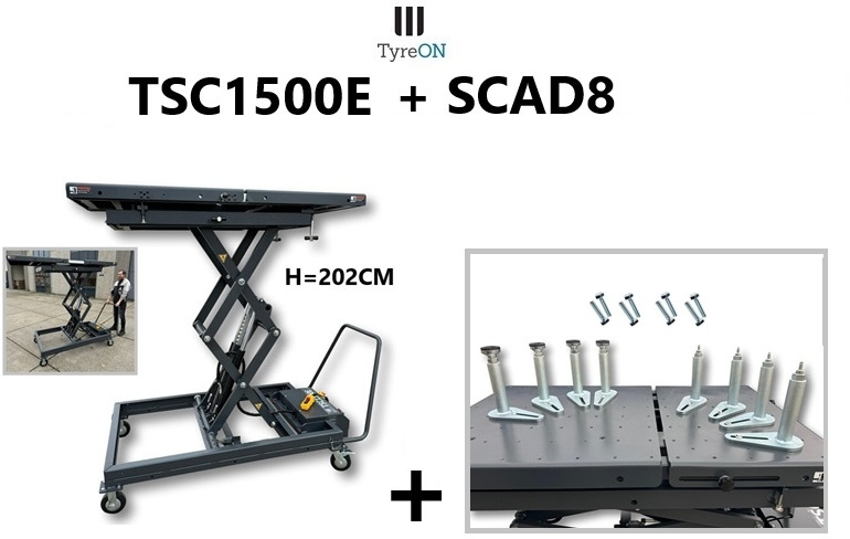 230V mobile lifting table 1500 kg + 8 pcs height adapterset - Garage & Verkstadsutrustning: bild 1 230V mobile lifting table 1500 kg + 8 pcs height adapterset - Garage & Verkstadsutrustning: bild 1