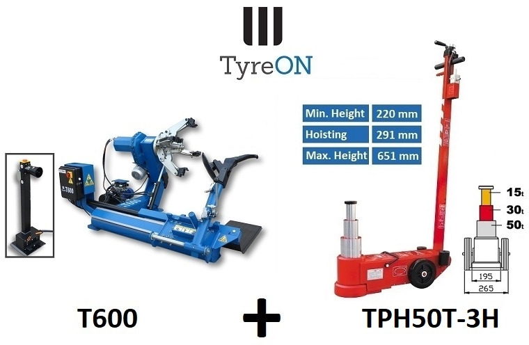 26 Inch truck tyre changer + 3-stage air hydraulic jack 50T - Garage & Verkstadsutrustning: bild 1 26 Inch truck tyre changer + 3-stage air hydraulic jack 50T - Garage & Verkstadsutrustning: bild 1