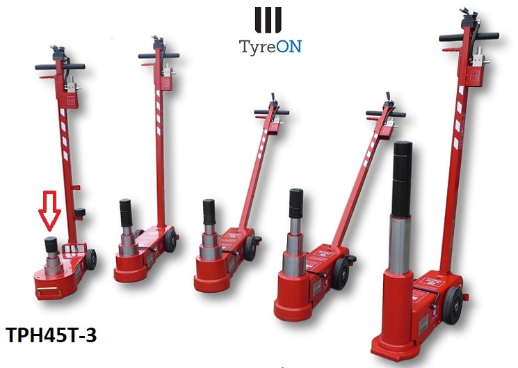 TPH45T-3 Air hydraulic jack 45 Tons - Minimum height 12 cm - portable (40 kg) - Garage & Verkstadsutrustning: bild 2 TPH45T-3 Air hydraulic jack 45 Tons - Minimum height 12 cm - portable (40 kg) - Garage & Verkstadsutrustning: bild 2