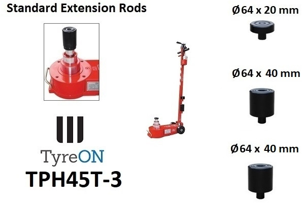 TPH45T-3 Air hydraulic jack 45 Tons - Minimum height 12 cm - portable (40 kg) - Garage & Verkstadsutrustning: bild 3 TPH45T-3 Air hydraulic jack 45 Tons - Minimum height 12 cm - portable (40 kg) - Garage & Verkstadsutrustning: bild 3