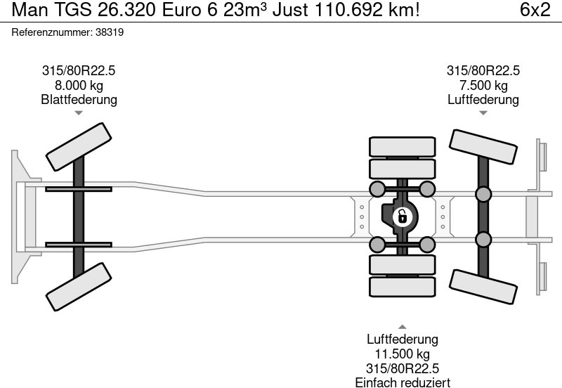 Sopbil MAN TGS 26.320 Euro 6 23m³ Just 110.692 km!: bild 8